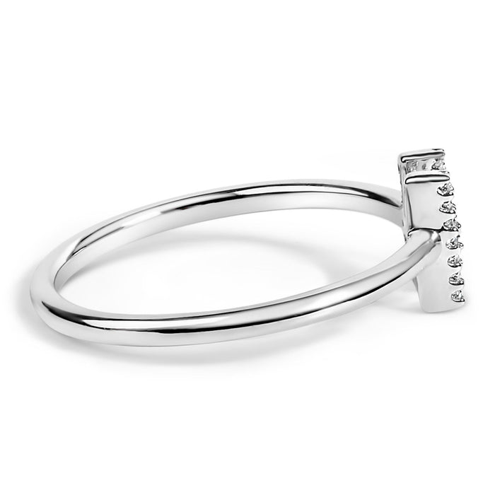 Diamond Accent Initial A-Z Ring in 10K White Gold, photo 45