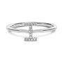 Diamond Accent Initial A-Z Ring in 10K White Gold, photo 18