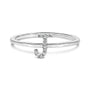 Diamond Accent Initial A-Z Ring in 10K White Gold, photo 17