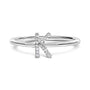 Diamond Accent Initial A-Z Ring in 10K White Gold, photo 16