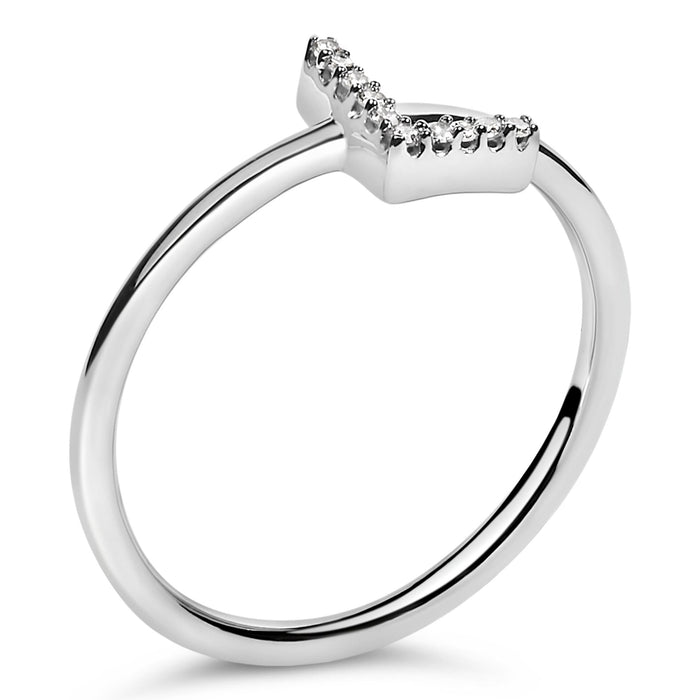 Diamond Accent Initial A-Z Ring in 10K White Gold