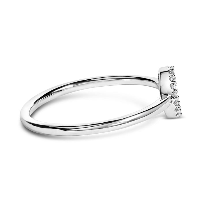 Diamond Accent Initial A-Z Ring in 10K White Gold, photo 38