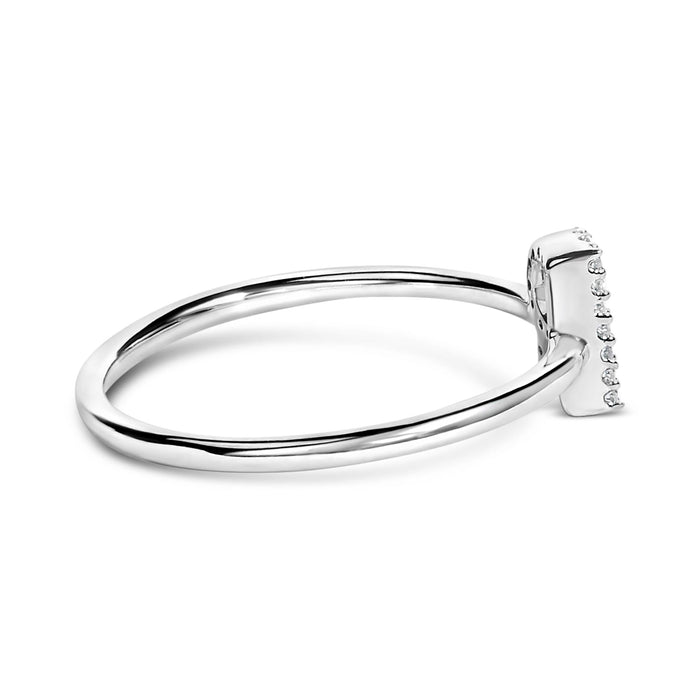 Diamond Accent Initial A-Z Ring in 10K White Gold, photo 35