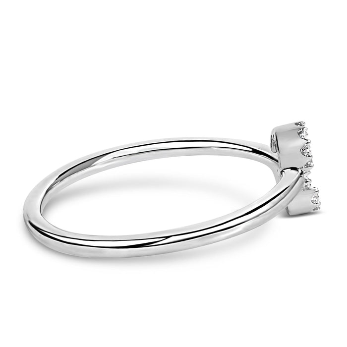 Diamond Accent Initial A-Z Ring in 10K White Gold, photo 34