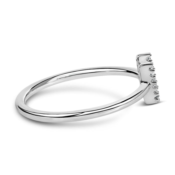 Diamond Accent Initial A-Z Ring in 10K White Gold, photo 32