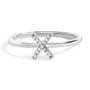Diamond Accent Initial A-Z Ring in 10K White Gold, photo 3
