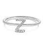 Diamond Accent Initial A-Z Ring in 10K White Gold, photo 1