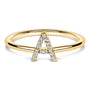 Diamond Accent Initial A-Z Ring in 10K Yellow Gold, photo 26