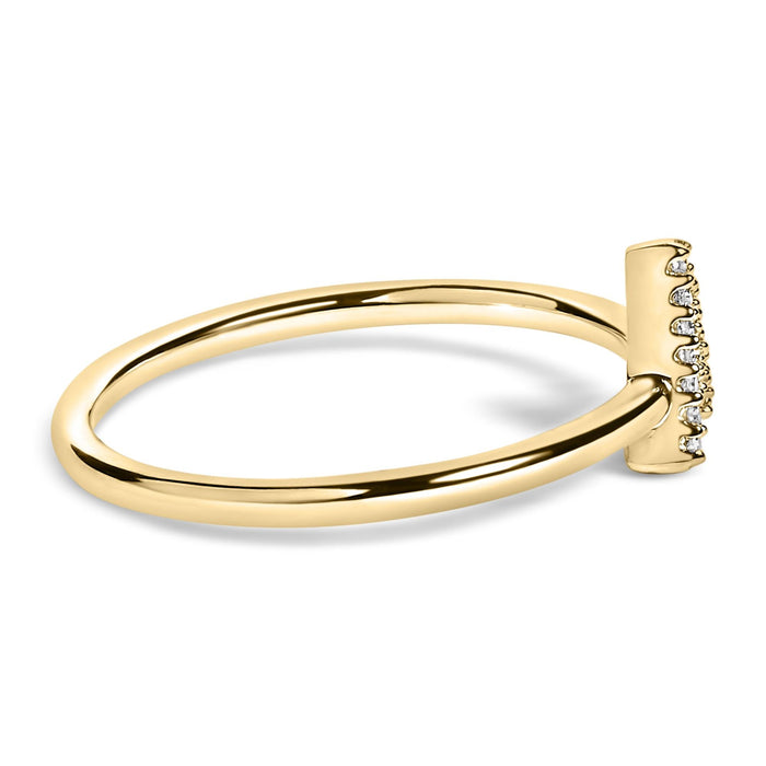 Diamond Accent Initial A-Z Ring in 10K Yellow Gold, photo 52