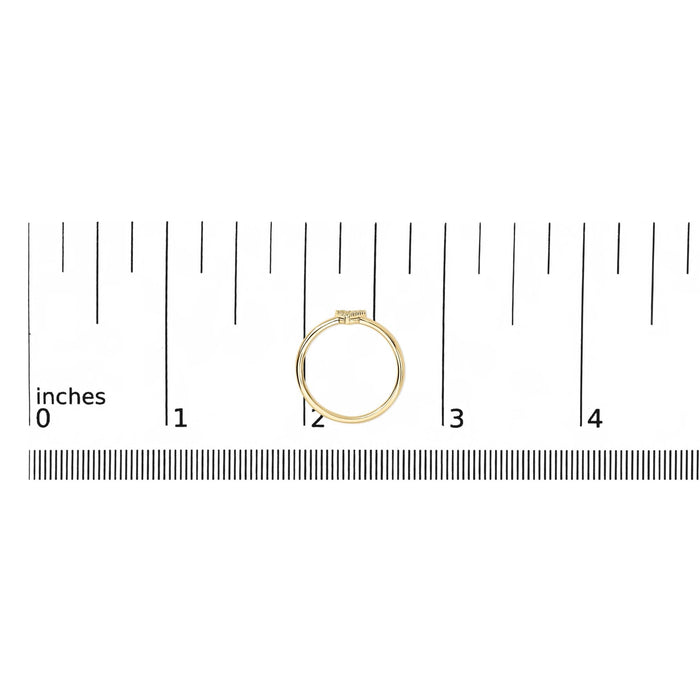Diamond Accent Initial A-Z Ring in 10K Yellow Gold