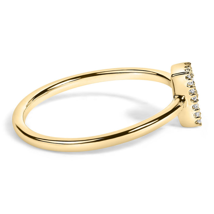 Diamond Accent Initial A-Z Ring in 10K Yellow Gold, photo 51