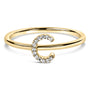 Diamond Accent Initial A-Z Ring in 10K Yellow Gold, photo 24