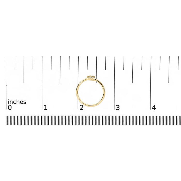 Diamond Accent Initial A-Z Ring in 10K Yellow Gold