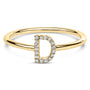 Diamond Accent Initial A-Z Ring in 10K Yellow Gold, photo 23