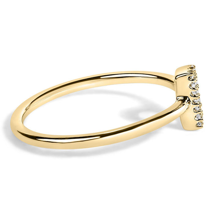 Diamond Accent Initial A-Z Ring in 10K Yellow Gold, photo 49
