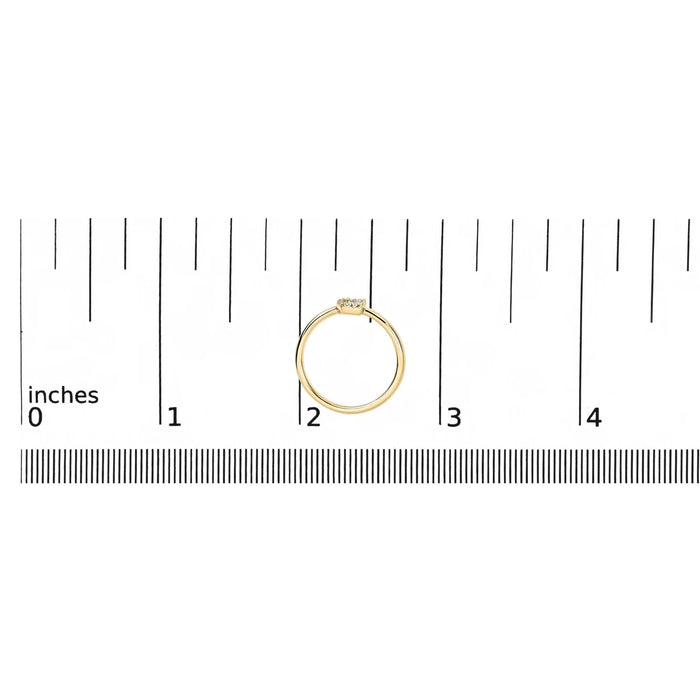 Diamond Accent Initial A-Z Ring in 10K Yellow Gold