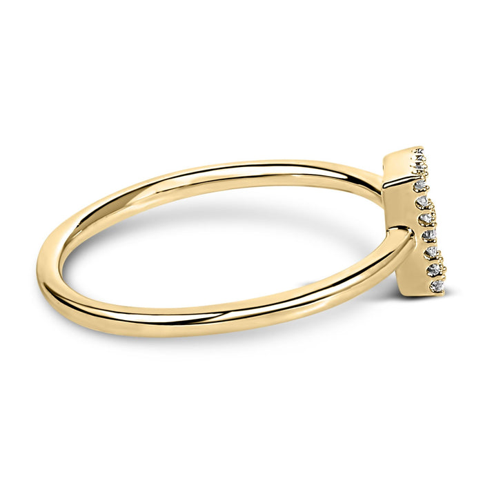 Diamond Accent Initial A-Z Ring in 10K Yellow Gold, photo 48