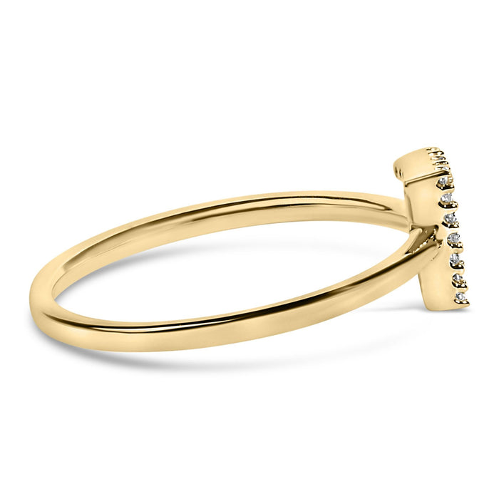 Diamond Accent Initial A-Z Ring in 10K Yellow Gold, photo 47