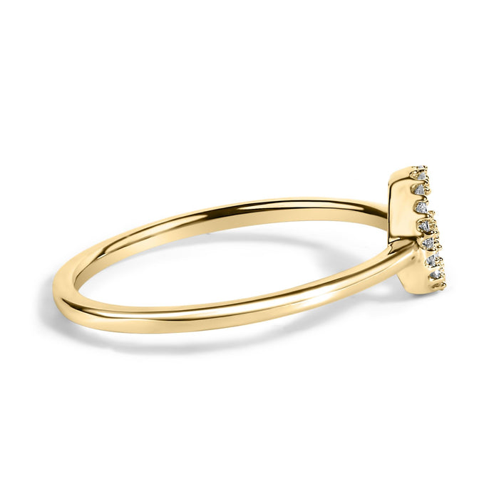 Diamond Accent Initial A-Z Ring in 10K Yellow Gold, photo 46