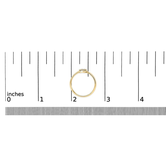 Diamond Accent Initial A-Z Ring in 10K Yellow Gold