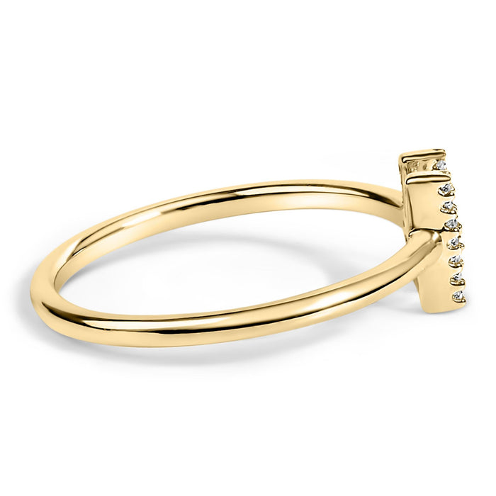 Diamond Accent Initial A-Z Ring in 10K Yellow Gold, photo 45