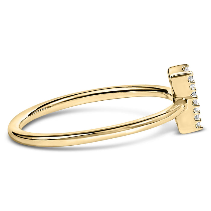 Diamond Accent Initial A-Z Ring in 10K Yellow Gold, photo 42