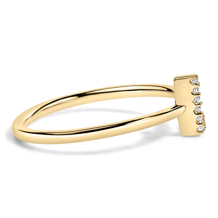 Diamond Accent Initial A-Z Ring in 10K Yellow Gold, photo 41