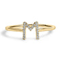 Diamond Accent Initial A-Z Ring in 10K Yellow Gold, photo 14