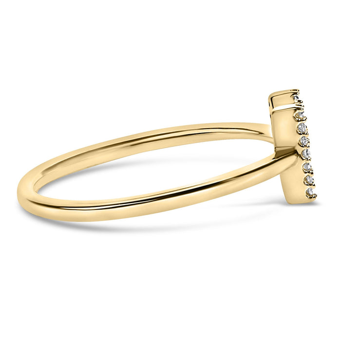 Diamond Accent Initial A-Z Ring in 10K Yellow Gold, photo 40