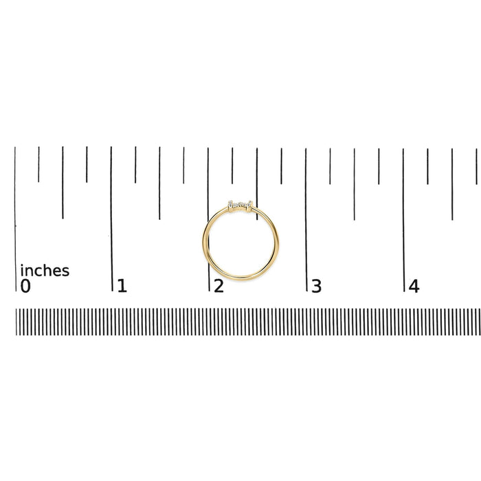 Diamond Accent Initial A-Z Ring in 10K Yellow Gold