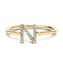 Diamond Accent Initial A-Z Ring in 10K Yellow Gold, photo 13