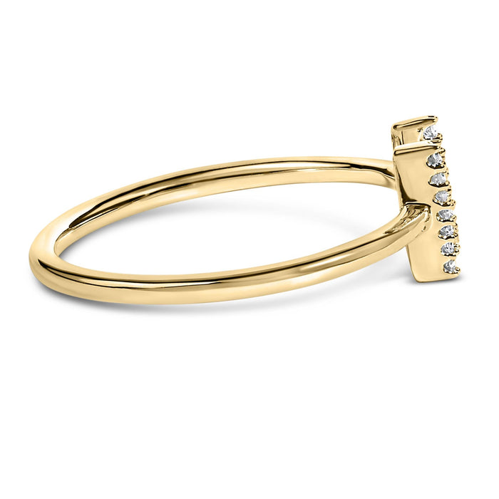 Diamond Accent Initial A-Z Ring in 10K Yellow Gold, photo 39