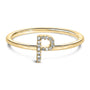 Diamond Accent Initial A-Z Ring in 10K Yellow Gold, photo 11