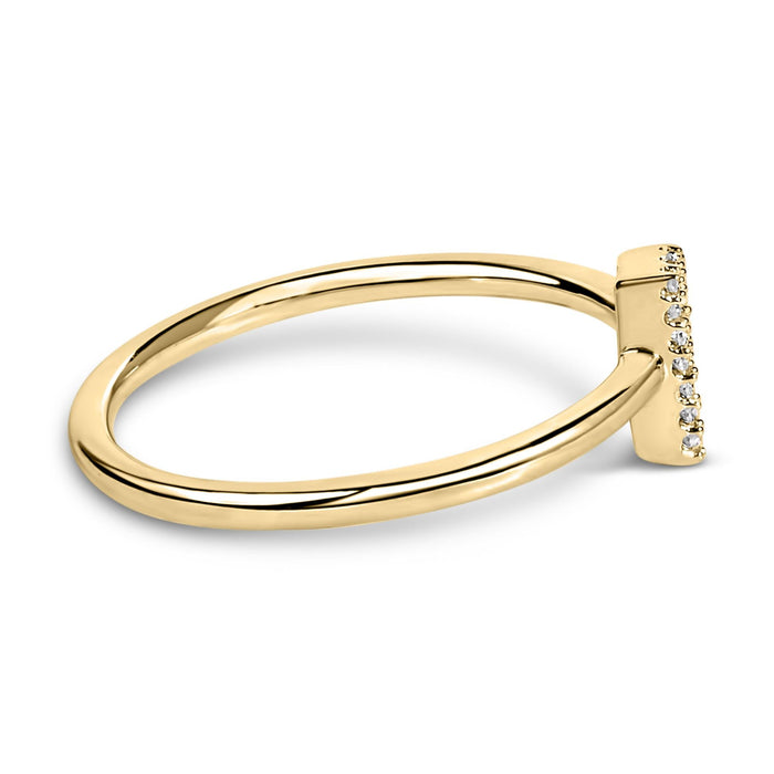 Diamond Accent Initial A-Z Ring in 10K Yellow Gold, photo 37