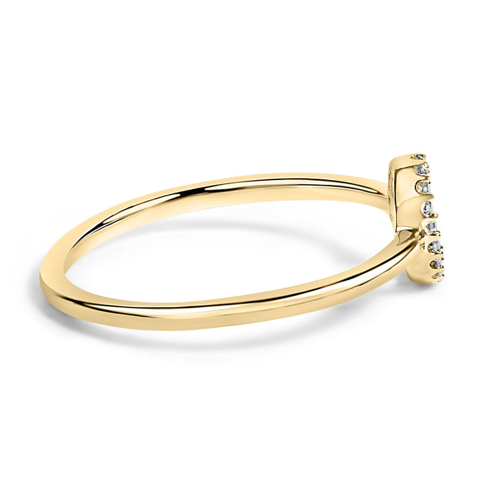 Diamond Accent Initial A-Z Ring in 10K Yellow Gold, photo 36