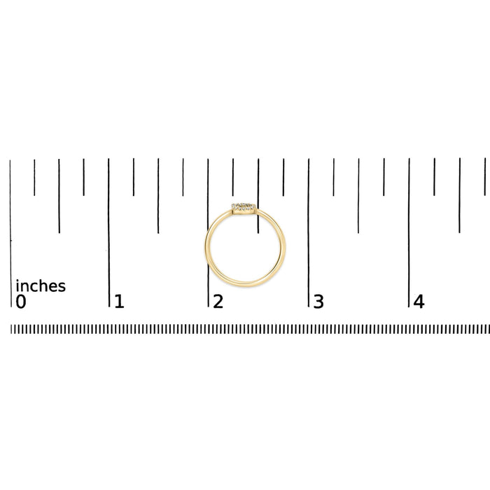 Diamond Accent Initial A-Z Ring in 10K Yellow Gold