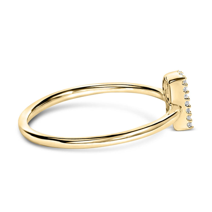 Diamond Accent Initial A-Z Ring in 10K Yellow Gold, photo 35