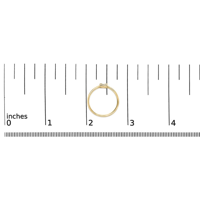 Diamond Accent Initial A-Z Ring in 10K Yellow Gold