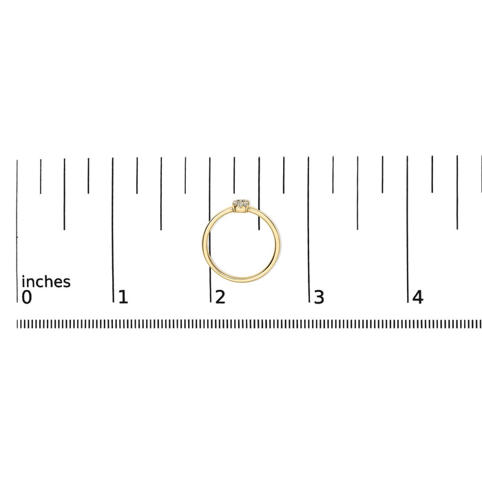 Diamond Accent Initial A-Z Ring in 10K Yellow Gold