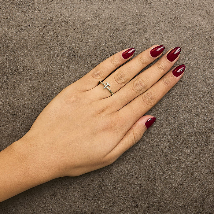 Diamond Accent Initial A-Z Ring in 10K Yellow Gold, photo 59