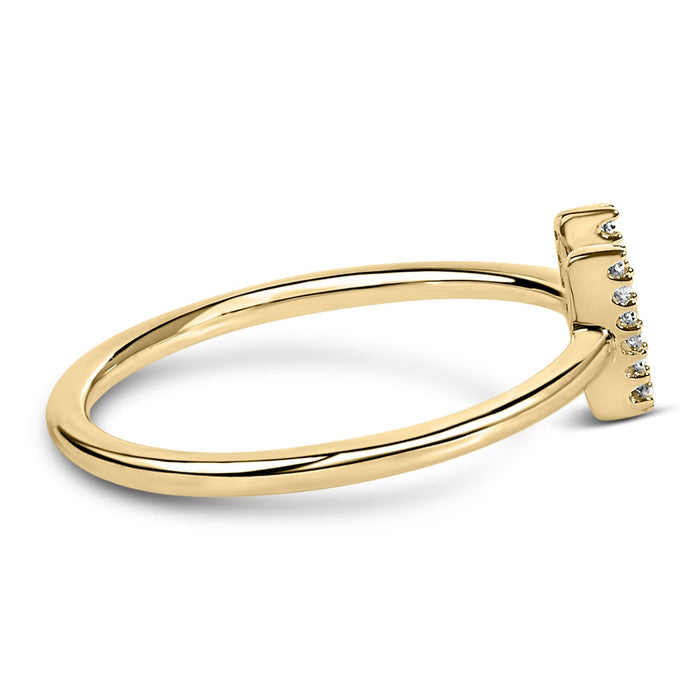 Diamond Accent Initial A-Z Ring in 10K Yellow Gold, photo 32