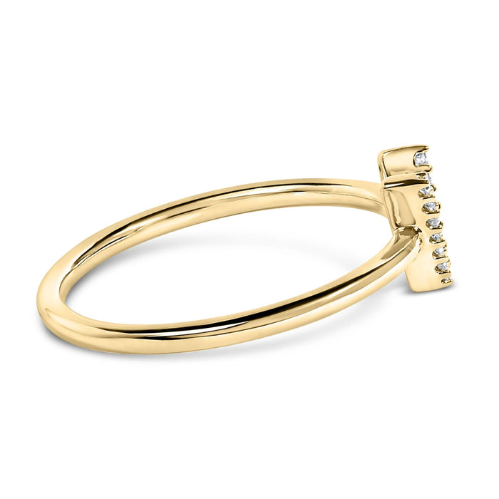 Diamond Accent Initial A-Z Ring in 10K Yellow Gold, photo 31