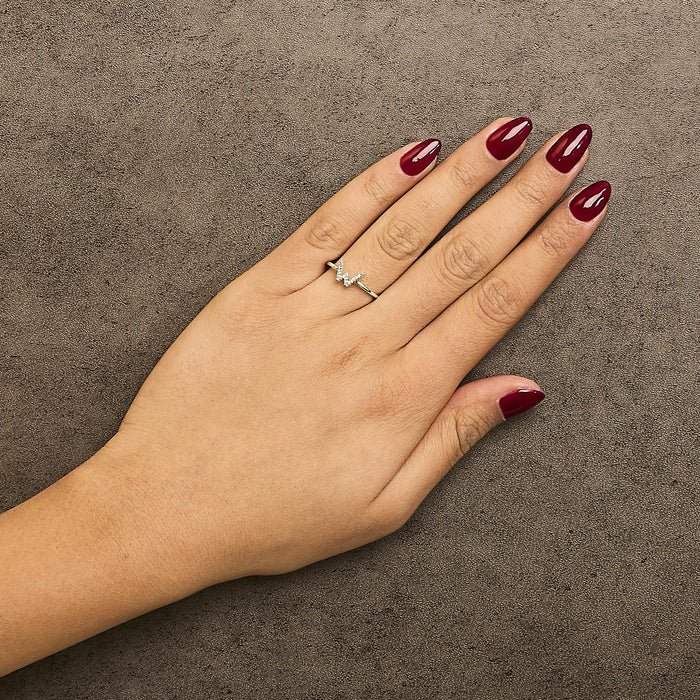 Diamond Accent Initial A-Z Ring in 10K Yellow Gold, photo 56