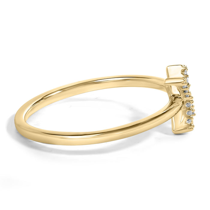 Diamond Accent Initial A-Z Ring in 10K Yellow Gold, photo 29