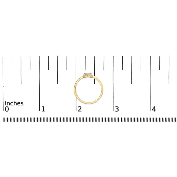 Diamond Accent Initial A-Z Ring in 10K Yellow Gold
