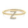 Diamond Accent Initial A-Z Ring in 10K Yellow Gold, photo 1