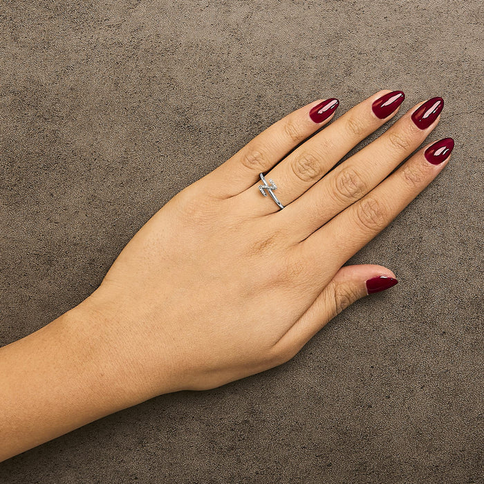 Diamond Accent Initial A-Z Ring in 10K Yellow Gold, photo 53