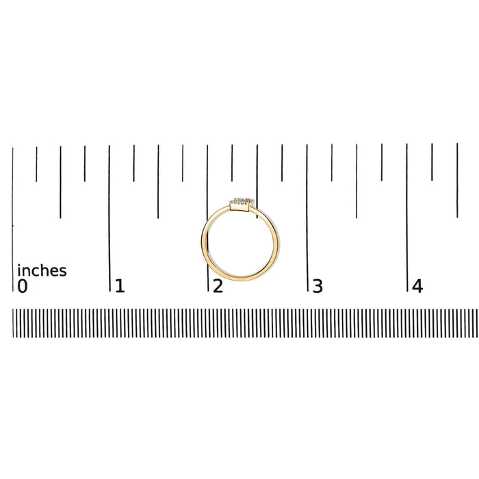 Diamond Accent Initial A-Z Ring in 10K Yellow Gold