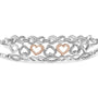 Conjunto de pulseras bolo ajustables de 3 piezas con detalle de diamante en plata de ley, foto 1