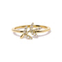 Anillo de hoja y rama con diamantes de 1/10 ct. p.t. en oro amarillo de 10K, foto 1